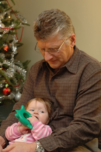 Bailey hasn't been too happy with Grandpa lately, but she's coming around again. 