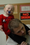 Jillian and her funny daddy. 