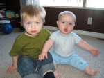 Giving Wyatt at hug.