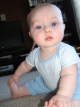 Wyatt's serious exercise pose.