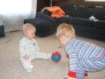 Playing together.
