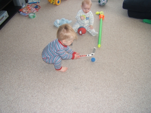 A day in our house would not be complete without some hockey!