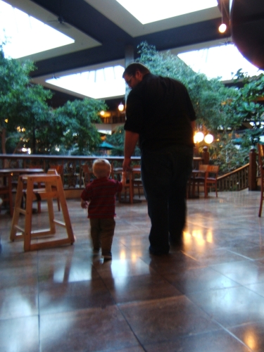 Exploring with "Uncle" Kelly.
