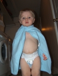 Our little superhero.